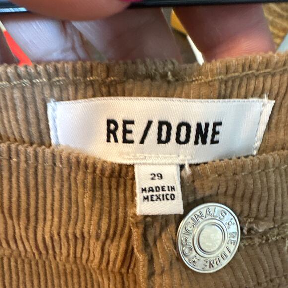 RE/DONE 70's Loose Flare Corduroy Pants in Washed Khaki Size 29 NWT - Picture 8 of 10